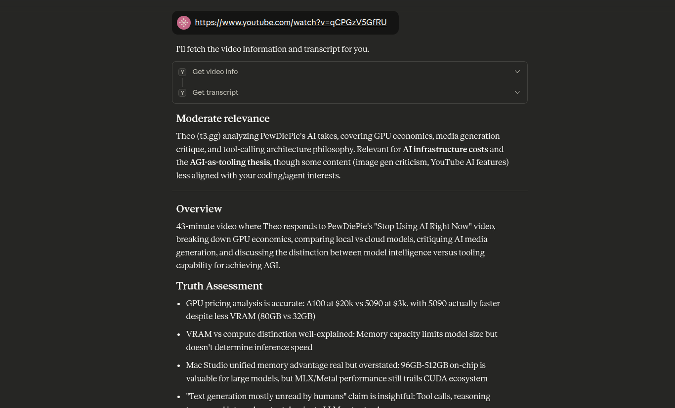 Claude YouTube Summary